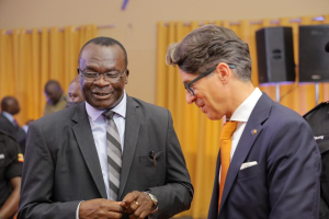 H.E Jan Sadek (right), the Ambassador of the European Union to Uganda at the 27th Annual JLOS Review (PHOTO: JLOS)